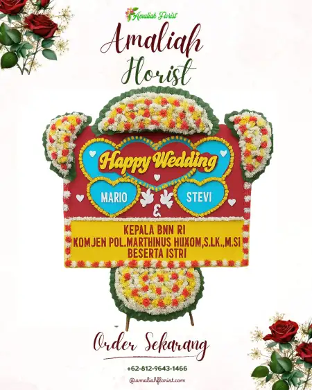 Papan Bunga Pernikahan Darupono